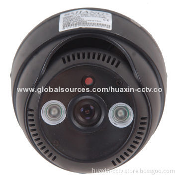 Fixed Dome Color CCD Day and Night Camera, 1,000TVL, 1/3" DIS Image Sensor, 3.6 Fixed Lens, 2 LEDs